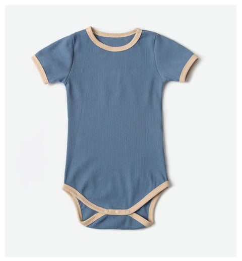 short-sleeved basic romper