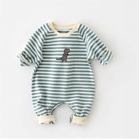 Milancel Striped Romper for Newborns