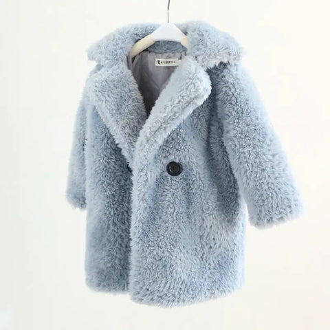 Fur coat for children in autumn and winter