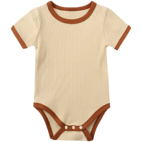 short-sleeved basic romper