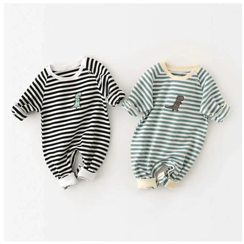 Milancel Striped Romper for Newborns