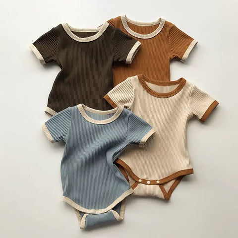 short-sleeved basic romper