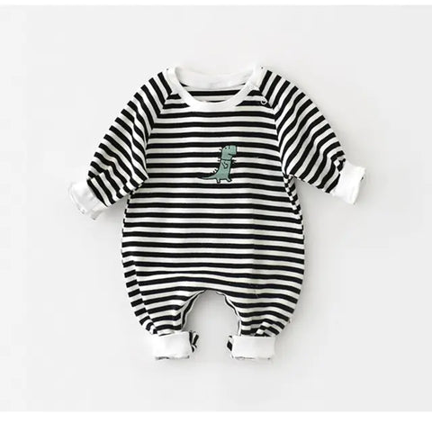 Milancel Striped Romper for Newborns