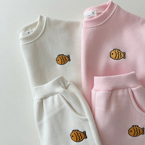 Kinder Baby Trainingsanzug mit Fisch Logo