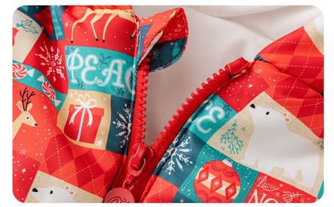 Winter overall for babies with Christmas design