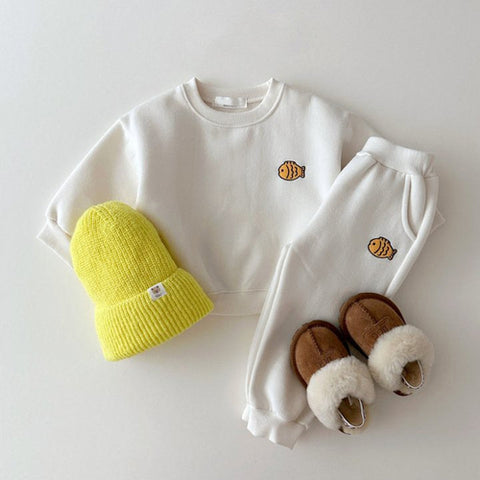 Kinder Baby Trainingsanzug mit Fisch Logo