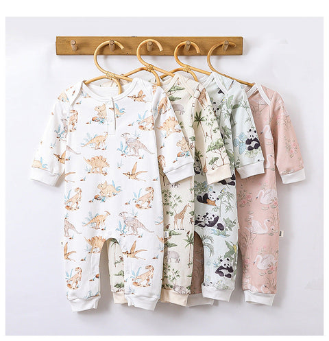 Baby Pajamas Unisex with Animal Pattern - Long Sleeves