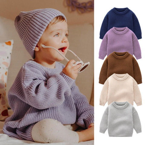 Baby Solid Color Handmade Sweaters with Quality
