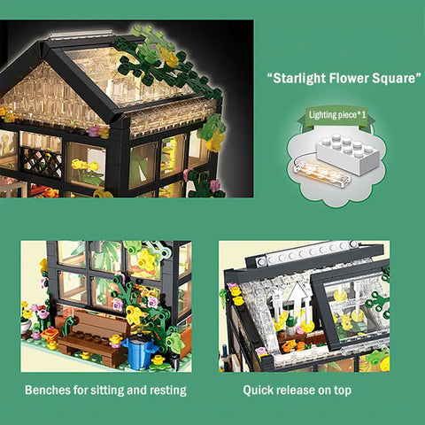 LED Glass House Café Playhouse for Children