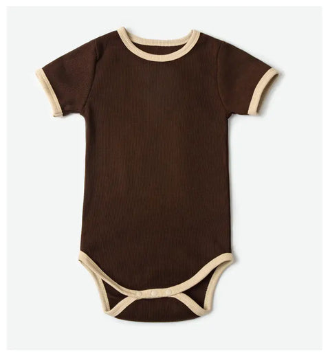 short-sleeved basic romper