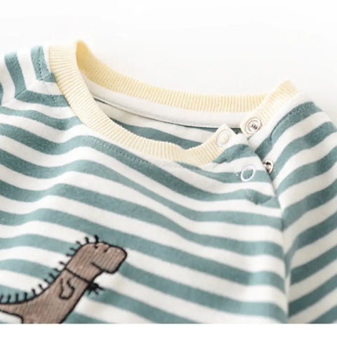 Milancel Striped Romper for Newborns