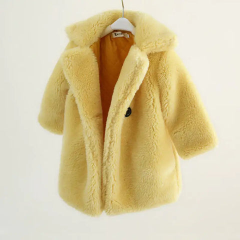 Fur coat for children in autumn and winter