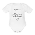 Organic Short-sleeved Baby Bodysuit - white