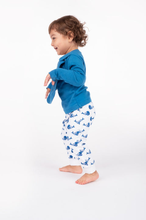 Boo Boo Harem Pants Baby Pants - Blue Whale