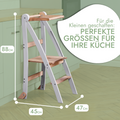 Holz Lernleiter Montessori: Hocker für Kinder - Grau-2
