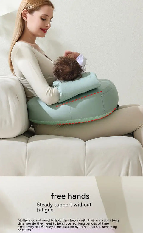 Ergonomic nursing pillow to support feeding
