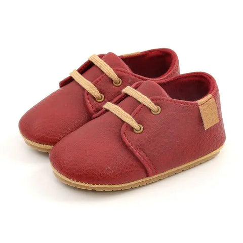 Mehrfarbige Retro-Lederschuhe für Babys