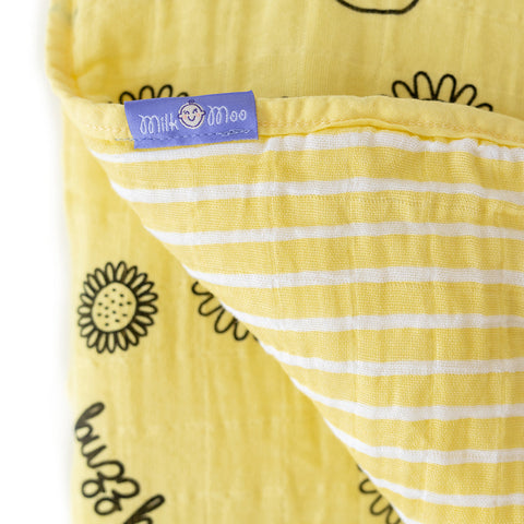 Milk&Moo Buzzy Bee Musselin Flauschige Babydecke 90x110cm