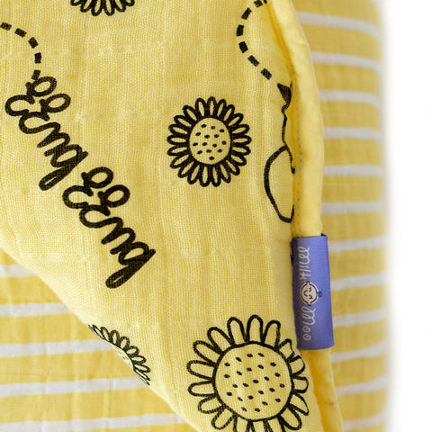 Milk&Moo Buzzy Bee Musselin Flauschige Babydecke 90x110cm