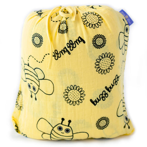 Milk&Moo Buzzy Bee Musselin Flauschige Babydecke 90x110cm
