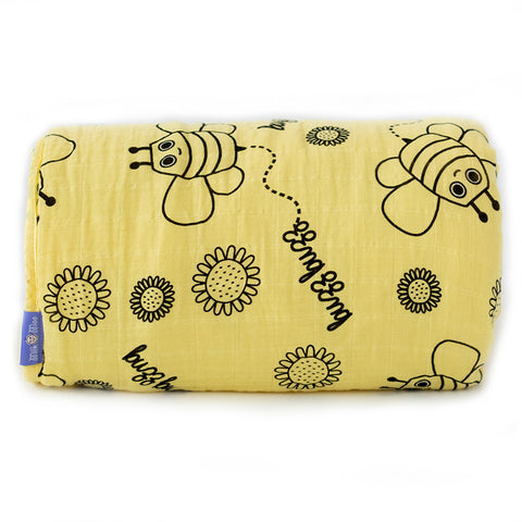 Milk&Moo Buzzy Bee Musselin Flauschige Babydecke 90x110cm
