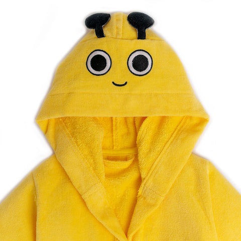 Milk&amp;Moo Buzzy Bee Children's Velvet Bathrobe with Hood