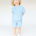 Himmelblaue Kinder-Shorts und Shirt-Set-0