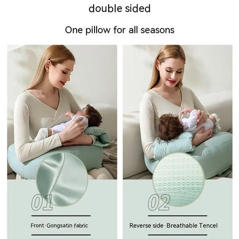 Ergonomic nursing pillow to support feeding
