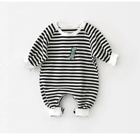 Milancel Striped Romper for Newborns
