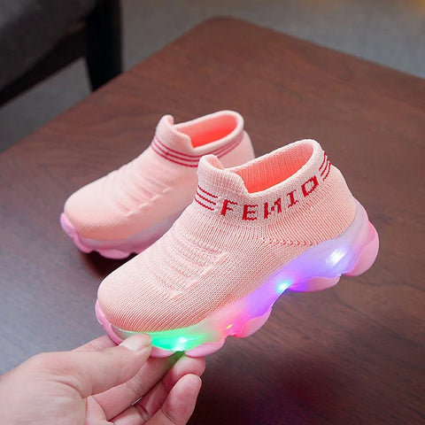 LED leuchtende Mesh-Sneaker für Kinder