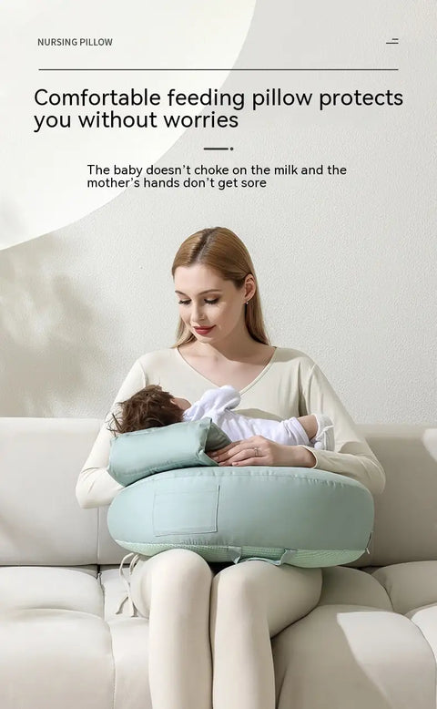 Ergonomic nursing pillow to support feeding