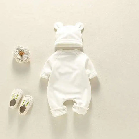 New knitted baby one-piece set for spring and autumn