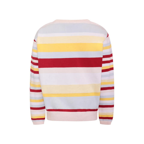 Knitted Striped Kids Sweater in Pastel-1