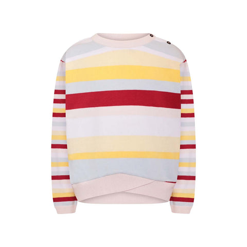 Knitted Striped Kids Sweater in Pastel-0