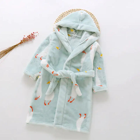 Flannel bathrobes for babies - children