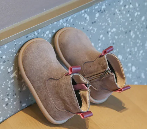 Einfarbige Retro-Baumwollstiefel im britischen Stil für Kinder