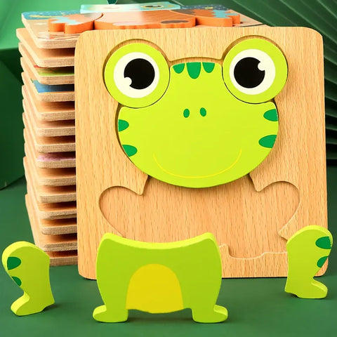 Holzpuzzle Baby Cartoon Tier