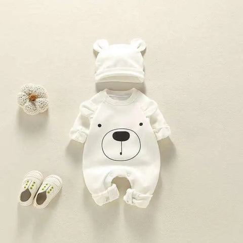 New knitted baby one-piece set for spring and autumn