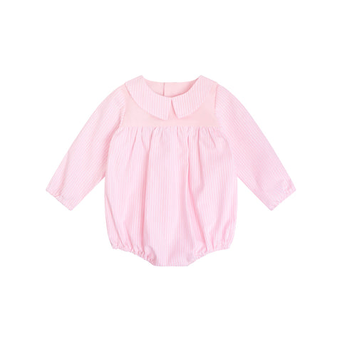 Pink Stripes Baby Girl Rompers-0