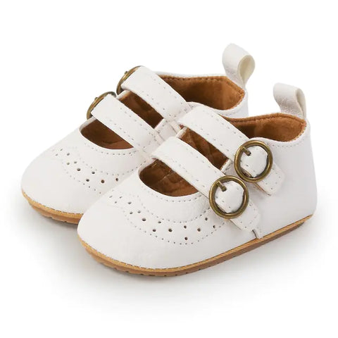 Mehrfarbige Retro-Lederschuhe für Babys