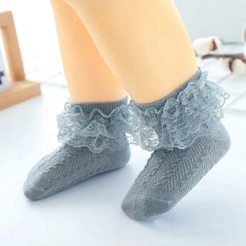 Breathable Ruffle Socks for Girls