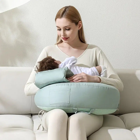 Ergonomic nursing pillow to support feeding