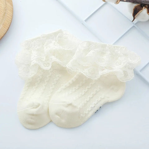 Breathable Ruffle Socks for Girls
