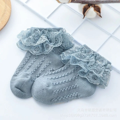 Breathable Ruffle Socks for Girls