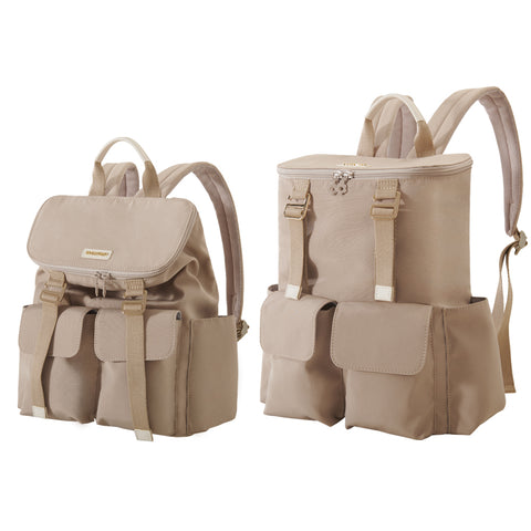 diaper backpack with houndstooth pattern