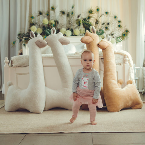 Plüschtier Alpaka für Babys und Kinder 120 cm