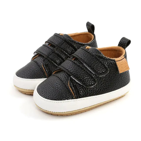 Mehrfarbige Retro-Lederschuhe für Babys