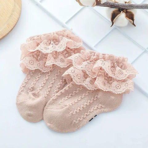 Breathable Ruffle Socks for Girls