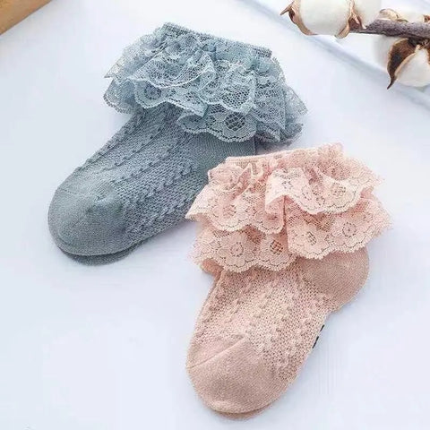 Breathable Ruffle Socks for Girls