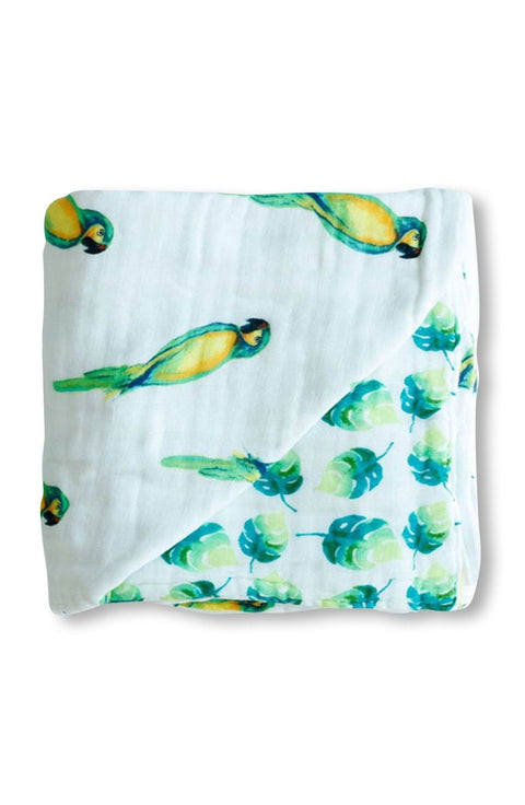 Malabar Baby - Bio-Kuscheldecke mit Papageien